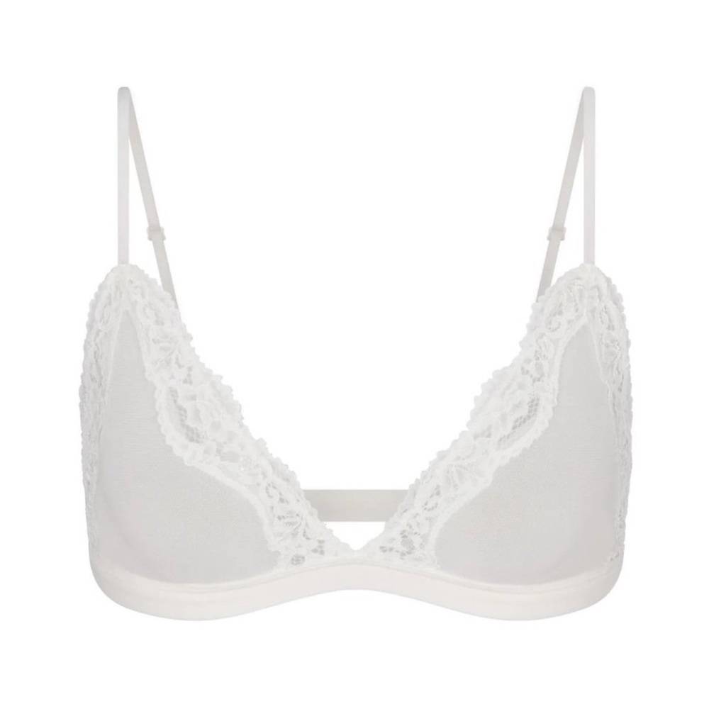 Skims Bridal Triangle Bralette Marble XS